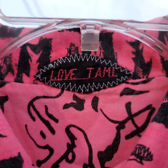 Maui and Son's Men's Short Sleeve Shirt. Hot Pink/Black. Homemade. LNPWC. - Picture 5 of 15